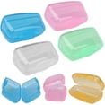 thumbnail image 3 of Funda de cepillo de dientes portátil de 10 piezas, cubierta protectora de cabezal de cepillo de dientes compatible con viaje Afortunado Sencillez, 3 of 4