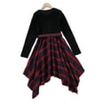 thumbnail image 3 of uukiA Child Girl 3-11 Years Long Sleeve Crew Neck Trendy Midi Fit Dress, 3 of 5