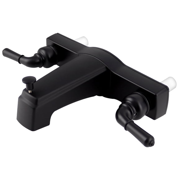 Laguna Brass 3310BK Mobile Home Two Handle Non-Metallic 8" Tub Shower Diverter Black Finish