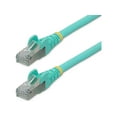 thumbnail image 2 of StarTech 8ft CAT6a Ethernet Cable Aqua Low Smoke Zero Halogen LSZH 10 GbE 100W PoE S/FTP Snagless RJ-45 Network Patch Cord, 2 of 2