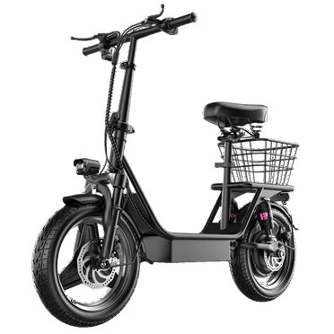 AVBDJOY Electric Scooter with Seat & Basket, 560W Peak Motor, 20 MPH, 30 Miles Range, 48V 13AH Battery