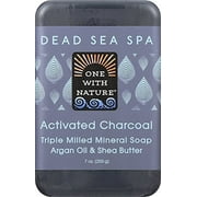 One With Nature Soap Bar Activated Charcoal, 7 oz