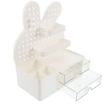 COSMOBETTY Pegboard Desk Organizer White 1Pcs 13.5x11x5.8in