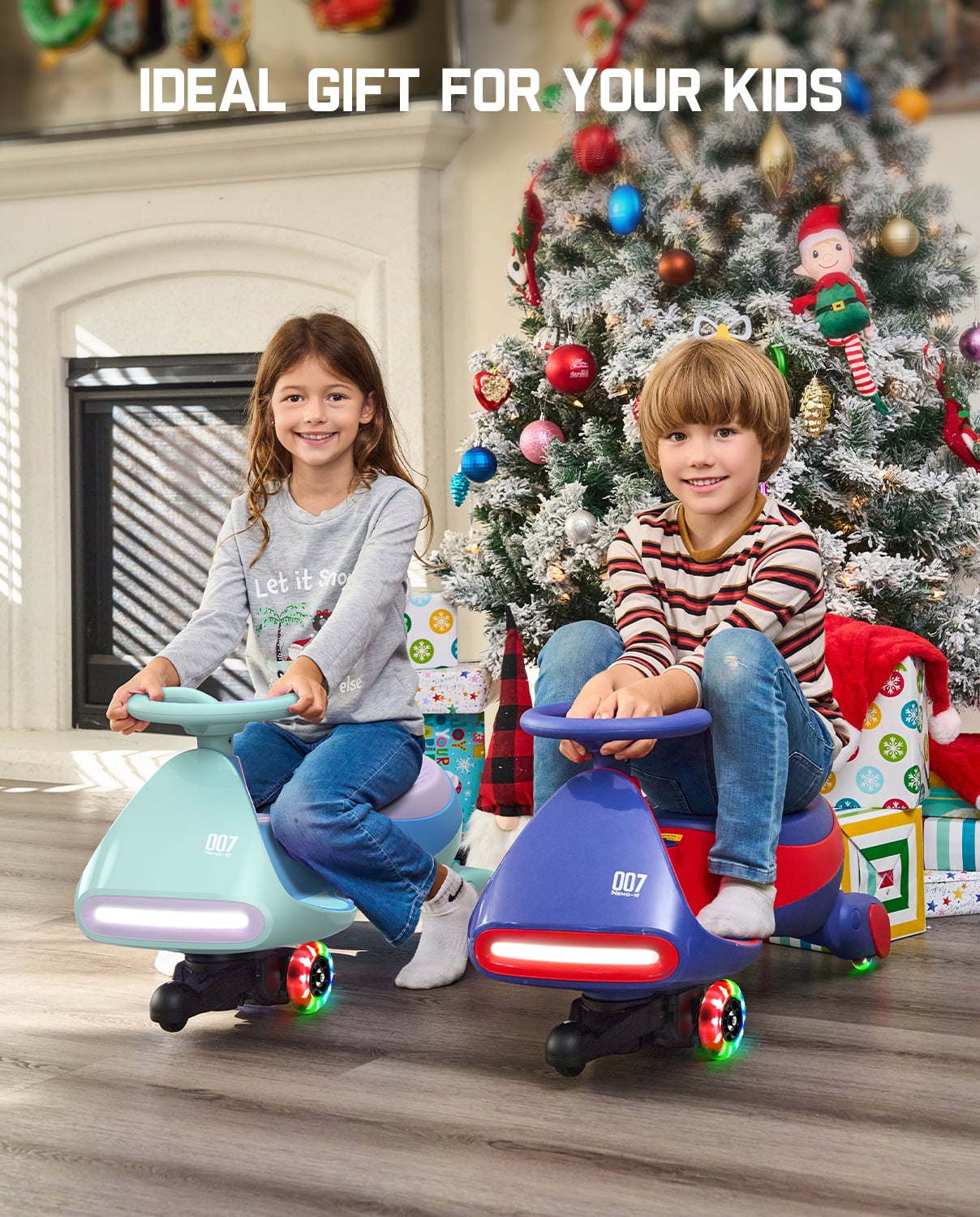 Fanttikride 12V N7 Pro Electric Kids Wiggle Car with Pedal