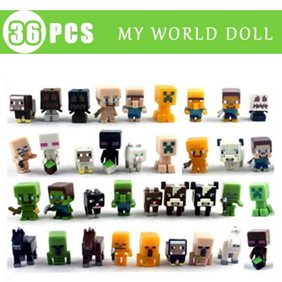 36pcs/set Mini Minecraft Figurines Toy Dolls Cake Decorations Tabletop Decor Ornaments