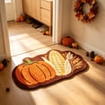 thumbnail image 4 of Hyknon Fall Thanksgiving Pumpkin Rug, Cute Soft Plushes Thick Waterproof Bathroom Mat, Non-Slip Harvest Decor Floor Mat, Entryway Door Mat for Home Indoor Outdoor Bedroom Kitchen Decor 27.6"×17.7", 4 of 7