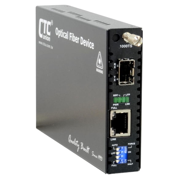 FRM220-1000TS Gigabit Ethernet 1000BaseT to SFP slot managed fiber media converter, Jumbo packet