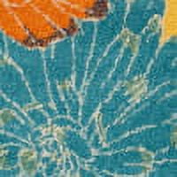 Nourison Allur Floral Yellow Multicolor 7'10" x 9'10" Area Rug, (8x10)