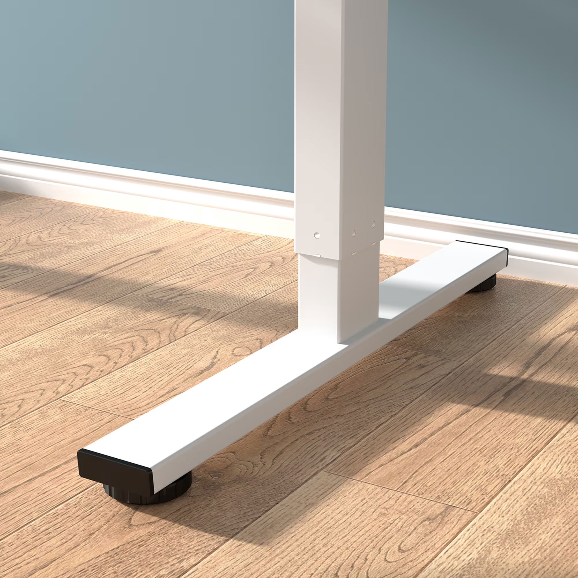MAYEERTY Electric Standing Desk, Height Adjustable Home Office Ergonomic Sit Stand Up Computer Workstation with Whole Piece Desktop and Motorized Lift System, White