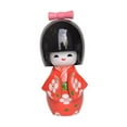 thumbnail image 2 of Muñeca geisha japonesa tradicional con kimono, estatua miniatura, adorno de escritorio de 12 cm Rojo, 2 of 9