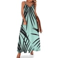 thumbnail image 1 of Hojas de palma negras Sueño n.° 2 #tropical #decoración #arte Vestido sin mangas Ropa de verano Vestido largo, 1 of 7
