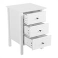 thumbnail image 2 of Yaheetech Table de Nuit Moderne à 3 Tiroirs pour Chambre, Salon, Blanc, 2 of 7