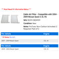 thumbnail image 2 of Cabin Air Filter - Compatible with 2004 - 2009 Nissan Quest 3.5L V6 2005 2006 2007 2008, 2 of 2