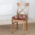 thumbnail image 2 of Ellis Bella Rose Stylish Medium Scale Printed Floral Pattern Non-Skid Chair Pad 18"x18" Red, 2 of 3