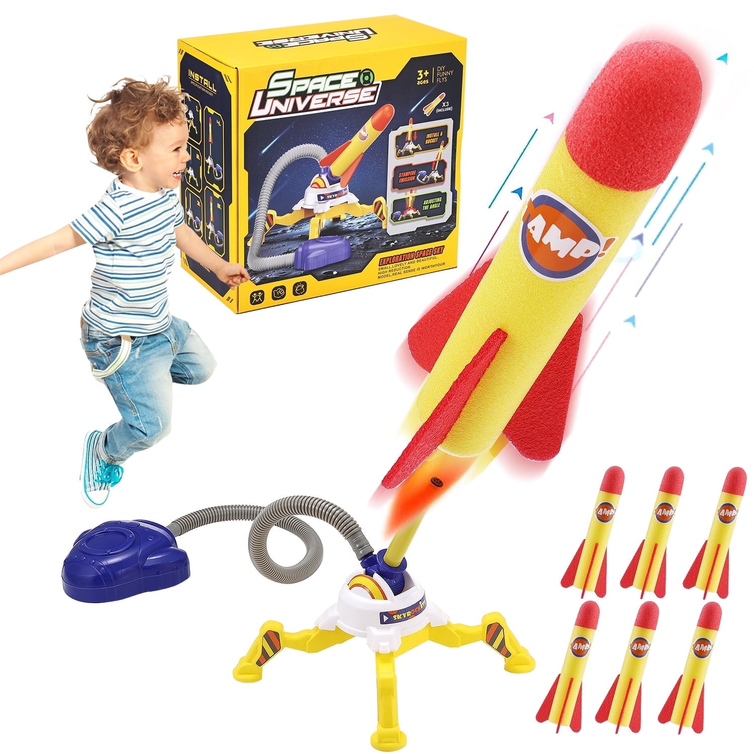 Stomp Rocket - Le lance-roquettes original Stomp Rocket Ultra, kit 4 r Stomp Rocket - Le lance-roquettes original Stomp Rocket Ultra, kit 4 r