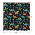 thumbnail image 5 of Dark Dinosaur Cactus Pattern Shower Curtain 72"x72" ,Bathroom Decorative Shower Curtains Set with 12 Hooks,Modern Waterproof Washable Shower Curtain, 5 of 6