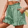 thumbnail image 2 of Pantalones Cortos Casuales, Pantalones Cortos Estampados, Cintura Alta, Patrón Floral Lindo Para Mujeres Para El Hogar ANGGREK IB1711, 2 of 6