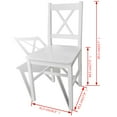 thumbnail image 6 of vidaXL Dining Chairs Accent Chair with Curved Slat Back for Kitchen Pinewood, 6 of 41