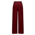 thumbnail image 4 of REALiKUN Womens High Waisted Chiffon Loose Pleated Wide Leg Palazzo Pants Maxi Skirt, 4 of 5