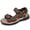 Brown, variant on LASUDRAA Mens Comfort Sandals Adjustable Straps Casual Summer Beach Shoes Lightweight Non‑Slip Outdoor Footwear