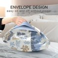 thumbnail image 4 of Yayeee Pillowcase King Size Set of 2 Satin Wrinkle Resistant Pillow Case, Light Blue Mountain, 4 of 8