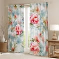 thumbnail image 2 of Manfei Retro Rustic Flower Blackout Curtains Set of 2 (52x84 Each),Natural Plant Window Curtains,Ink Apinkting Aesthetic Curtains and Drapes For Girls Kids,Super Cozy Room Decor, 2 of 6