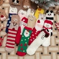 thumbnail image 6 of Cartoon Cute Christmas Ball Santa Claus Soft Cotton Thickened Sleeping Socks Christmas Sock Coral Fleece Socks Winter Warm Socks 9, 6 of 8