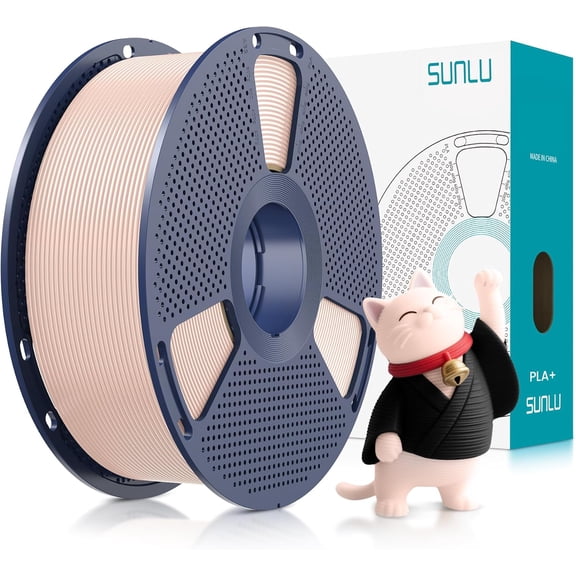 PLA Plus Filament 1.75mm 1KG, Neatly Wound 3D Printer Filament 1.75mm, PLA  1000g, Dimensional Accuracy  /- 0.02 mm, Fit Most FDM 3D Printers, 1kg Spool (2.2lbs), Beige