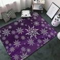 thumbnail image 3 of Snowflake Gradient Purple Shaggy Area Rug, Rugs for Living Room Bedroom Non Slip Door Mat Indoor Carpet Machine Washable Nursery Home Decor Floor Mats for Entryway 60x39in-#, 3 of 5