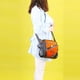thumbnail image 2 of Nueva unisex de nylon impermeable del bolso de Crossbody del color del contraste de la cremallera mu Abody Amarillo, 2 of 6