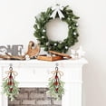 thumbnail image 3 of 2 Pack Christmas Mistletoe Decor, 9in Artificial Mistletoe Decoration with Red Berries, Artificial Mistletoe Floral Stems,Mistletoe Hanging Ornament for Christmas Tree Fireplace Door Home Decor(Red), 3 of 7