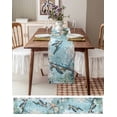 thumbnail image 4 of Table Runner 90 Inches Long for Kitchen Dining, Sea Turtle Coastal Dresser Scarf Farmhouse, Dining Table Decorations for Wedding/Parties, Vintage Teal Nautical Beach Botanical 13 x 90 In, 4 of 9