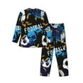 thumbnail image 2 of Kll Football Sleepwear Mens Flannel Pajamas,Long Cotton Pj Set, 2 of 9