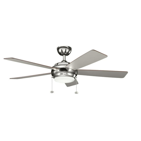 Kichler 300173 Polished Nickel Starkk 52" 5 Blade Ceiling Fan