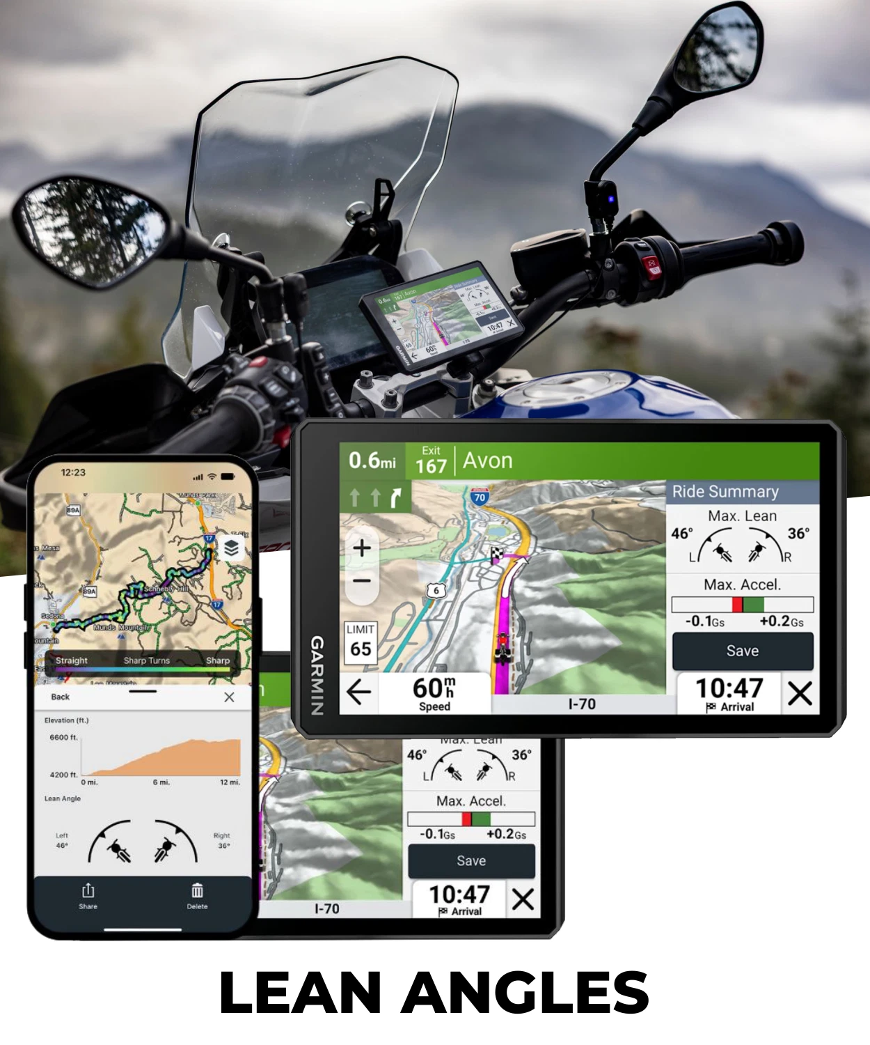 Garmin zumo XT3, 4.7” Rugged Motorcycle GPS, Lean Angles, Custom Route Planning, Adventurous Navigation, Garmin Performance Package Plan Option for Drag Racing Timer w/ Wearable4U PowerBank Bundle
