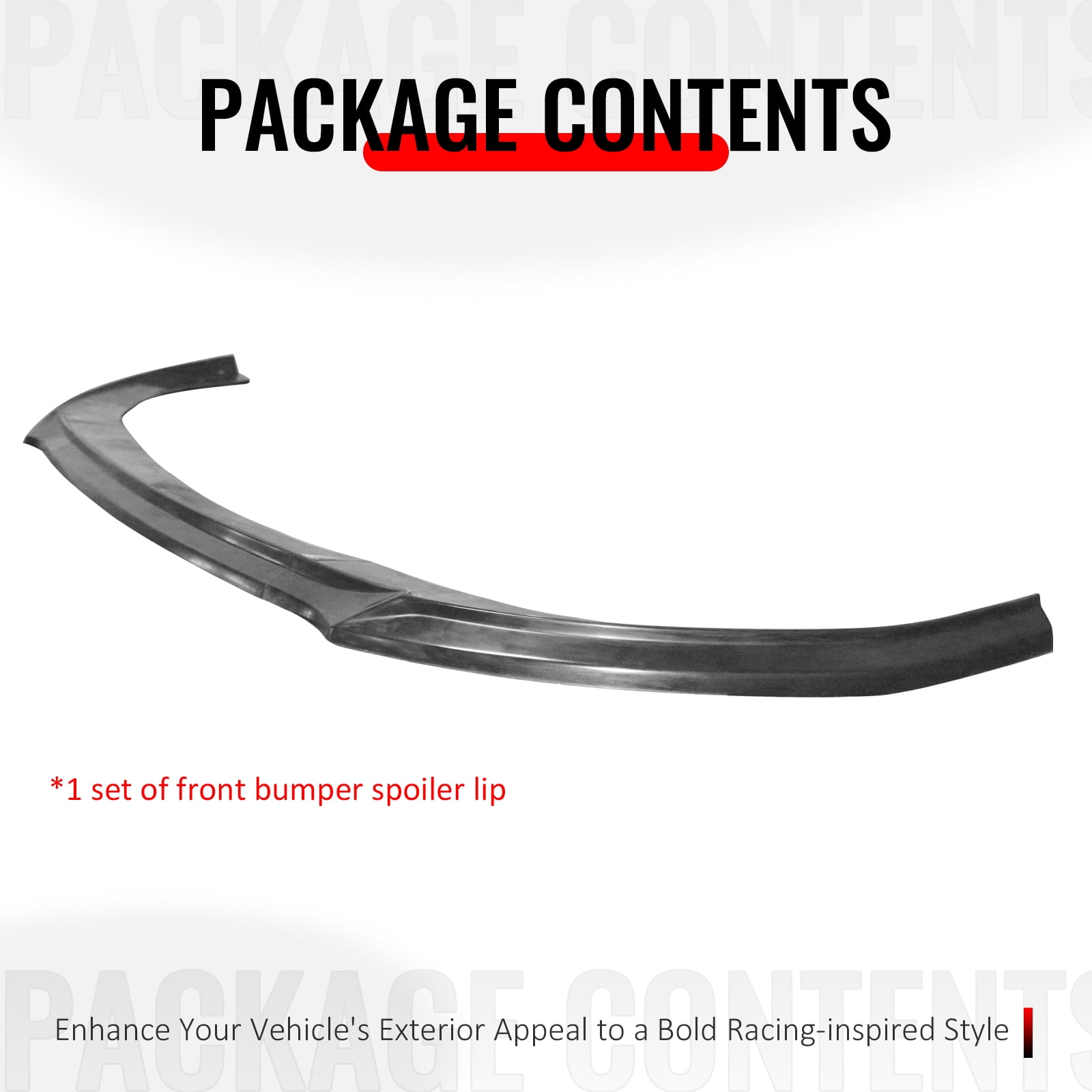 Ikon Motorsports Front Bumper Lip Compatible with 2025-2026 Kia K5 GT & GT-Line, GT Style Unpainted Black PU, Lower Air Dam Chin Splitter 3PCS