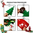 thumbnail image 5 of 2 Pack DIY Felt Christmas Tree Craft Kit for Kids - Reusable Holiday Decorating Activity with Ornaments A, 5 of 5