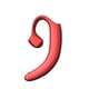 thumbnail image 2 of Injueey Auricular compatible con Bluetooth con micrófono Cancelación de ruido Fitness Jogging Auricular Control de volumen Auriculares de audio Cables de audio/vídeo Rojo, 2 of 6