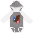 thumbnail image 3 of Inktastic Eagle with American Flag Boys or Girls Long Sleeve Baby Bodysuit, 3 of 5