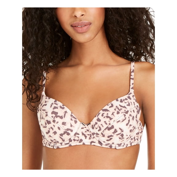 WE WORE WHAT Women's Beige Stretch Adjustable Lined Sweetheart Molded Cup Lydia Underwire Swimsuit Top XL