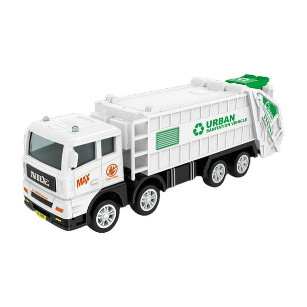 Camión de basura de juguete, camión de reciclaje, vehículo de retroceso, camión de saneamiento, modelo de coche Coche clasificado