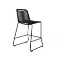 thumbnail image 2 of Shasta 26" Outdoor Patio Rope Barstool In Black, 2 of 7