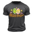 thumbnail image 1 of Camisa Casual de Cuello de la Tripulación de la Impresión de Pascua de Manga Corta de Verano Top Ligero de Poliéster para los Hombres, Camiseta de Manga Corta para el Uso Diario de Primavera Verano, 1 of 9
