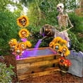 thumbnail image 2 of JOYCHOICE Gothic Sunflower Hallowen PVC Skull Fun Decoration, 2 of 8