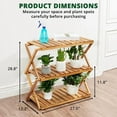 thumbnail image 3 of Acacia Plant Stand Indoor, Wooden Outdoor Planter Stand, 3 Tier Succulent Shelf, Easy Assembly, Patio Balcony Sunroom Decor, Flower Garden Shelf,, 3 of 10