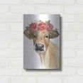 thumbnail image 3 of Luxe Metal Art 'Flowered Cow II' by Annie Warren, Metal Wall Art, 12"x16", 3 of 9