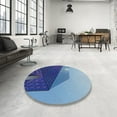 thumbnail image 4 of Ahgly Company Machine Washable Indoor Rectangle Transitional Blueberry Blue Area Rugs, 5' x 7', 4 of 7