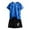 ZZDark Blue, variant on Kids Football Gear V-Neck Short Sleeve Mexico Graphic Printed Soccer and Shorts Team Competition Clothing Set
