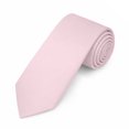 thumbnail image 2 of Jacob Alexander Men's Solid Color 2.75 inch Width Slim Neck Tie - Bridal Pink, 2 of 8