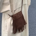 thumbnail image 4 of gcong Bohemian Fringe Messenger Crossbody Bag with Tassel Decoration and Adjustable Long Strap for Phone, 4 of 4